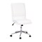 Flash Furniture White Mid-Back Armless LeatherSoft Office Chair GO-21111-WH-GG - alternate 5
